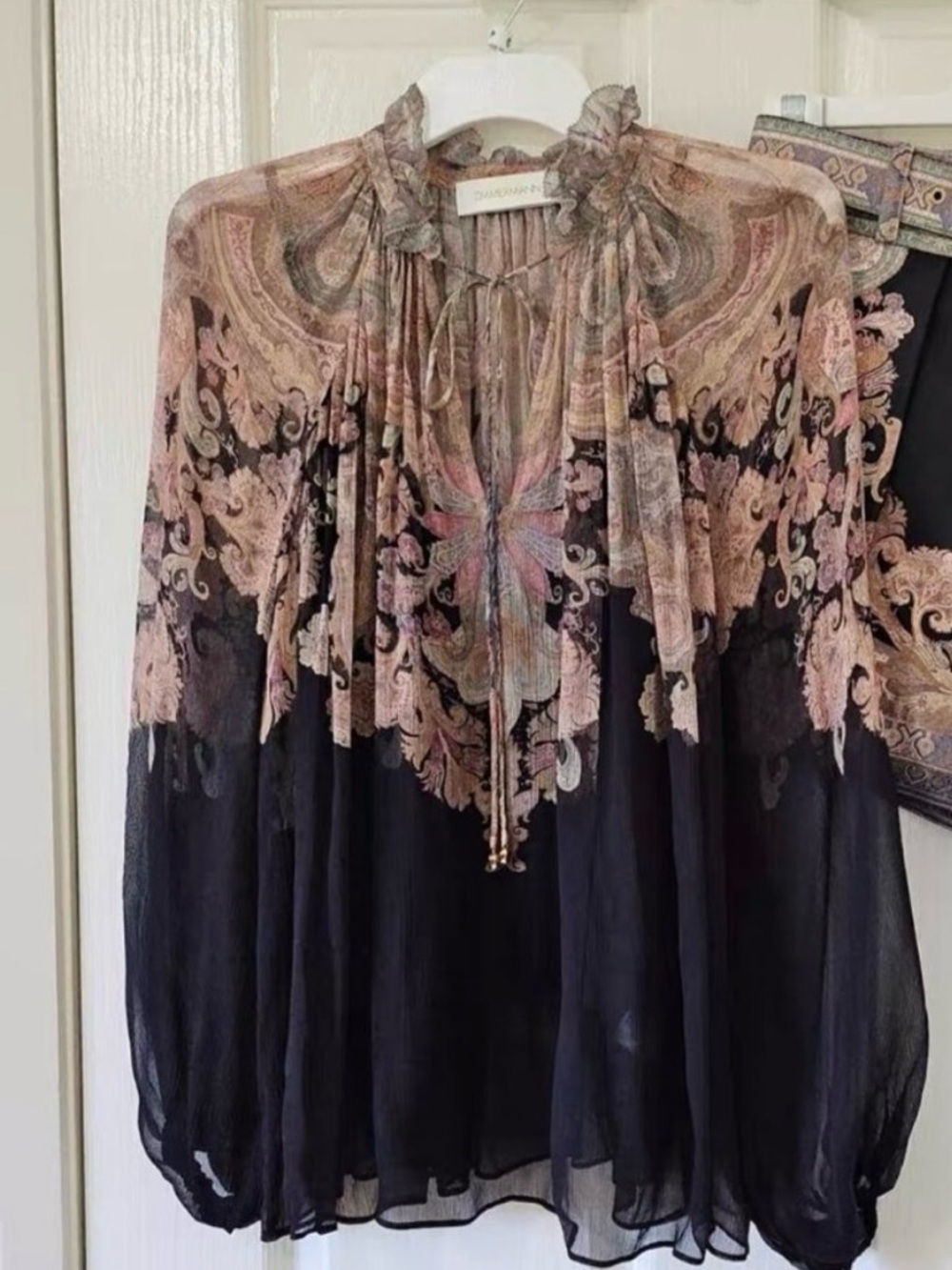 Zimmermann Illustration Billow Blouse Black